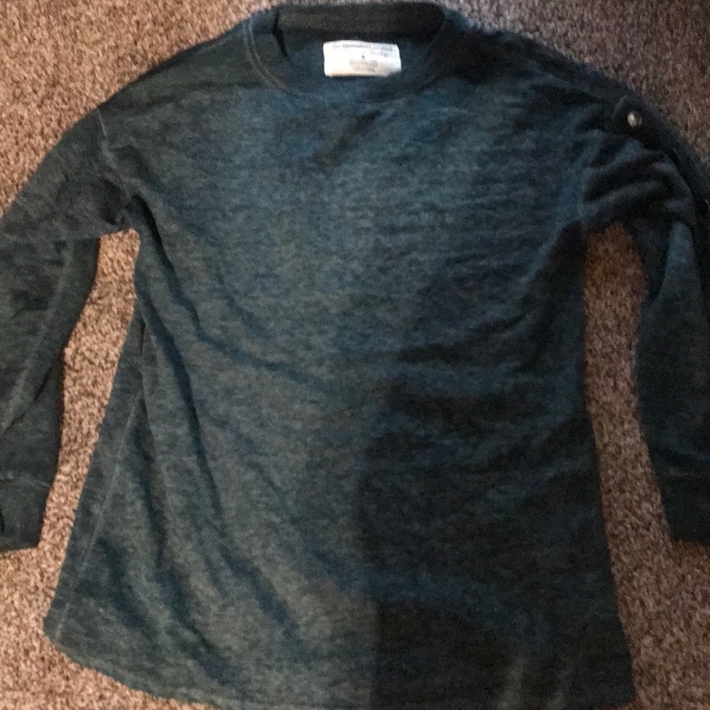 Very comfortable green sweater.